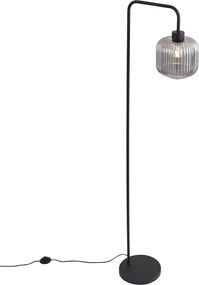 Inteligentná stojaca lampa čierna s dymovým sklom vrátane WiFi A60 - Ana