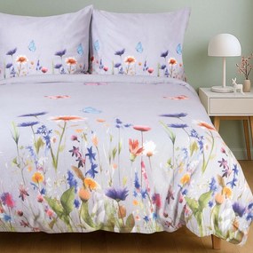 FLANELOVÉ OBLIEČKY FLANELOVE 180X200 CM, 2KS 70X80 CM KVETY