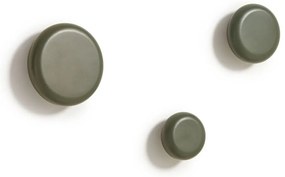 Sivozelené nástenné drevené háčiky v súprave 3 ks Nadue – Kave Home