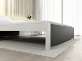 Posteľ IKAROS 120 x 200 cm, antracit/biela Rošt: S latkovým roštom, Matrac: Matrac Somnia 18 cm