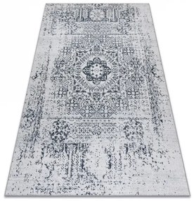 ANDRE 1072 umývací koberec Rozeta, protišmykový - biela-čierna Veľkosť: 160x220 cm