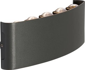Vonkajšia nástenná lampa tmavosivá vrátane LED 10-svetlo IP54 - Silly