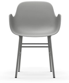 Stolička Form Armchair – sivá/oceľ