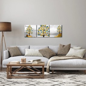 Obraz - Rozkvet (s hodinami) (90x30 cm)