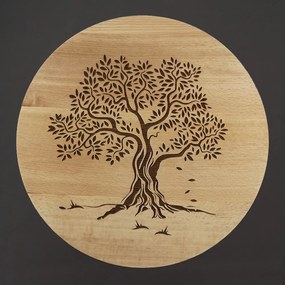 AMADEA Drevená servírovacia doštička - podnos strom, masívne drevo, 35 cm