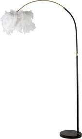Stojacia lampa Plure 180 cm biela/čierna