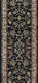 Berfin Dywany, Behúň na mieru Anatolia 5378 S (Black), šíre 70 cm, čierna, chodba / predsieň