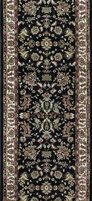 Berfin Dywany, Behúň na mieru Anatolia 5378 S (Black), šíre 100 cm, čierna, chodba / predsieň