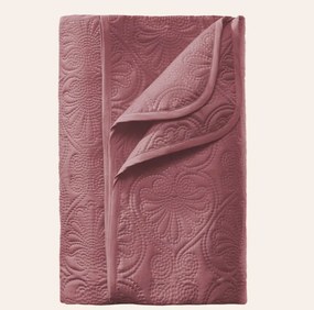 Krásny prehoz na posteľ vo farbe indické ruže 220 x 240 cm