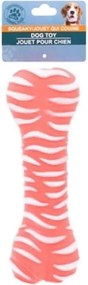 Gumová hračka pre psov BONE 18 cm, ružová