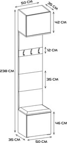 Predsieňová skriňa LENA biela 100 cm