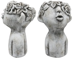 BETÓNOVÝ KVETINÁČ LEON 16,5X24,5 CM SIVÁ