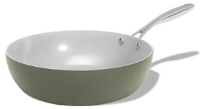 Elmich Nepriľnavá keramická Wok panvica Vital Ø 26 cm - olivovozelená
