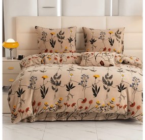 Obliečky mikroplyš HERBÁR béžové Rozmer obliečok: 70 x 90 cm | 140 x 200 cm