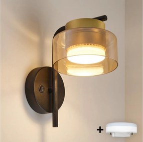 Brilagi - LED Nástenné svietidlo AURA LUX 1xGX53/30W/230V čierna/zlatá