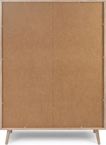 Vysoká skrinka s presklením Bali, dub sonoma/výplet