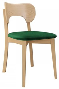 Čalúnená jedálenská stolička KT64, Dostupné poťahy: Magic Velvet 2205, Farby: czarny