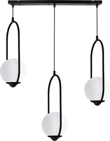 Závesné svietidlo Florence, 3x biele sklenené tienidlo, b, UI