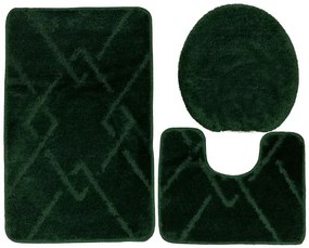 Sada kúpeľňových koberčekov MORENO tmavozelená