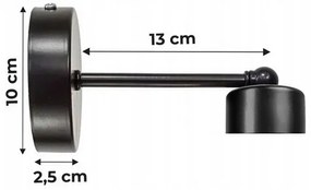 BERGE Sklenená LED nástenná lampa 1xE27 - dymová guľa