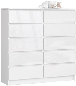 Komoda Kapil III (lesk biely). Akcia -20%. Vlastná spoľahlivá doprava až k Vám domov. 1128650