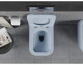 Mexen Teo, závesné WC Rimless s WC doskou slim, duroplast, šedá-modrá matná, 30854069