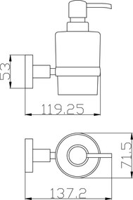 Slezák - RAV Dávkovač tekutého mydla sklenený COLORADO - COA0303, Chróm