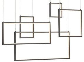 Redo 01-2318 - LED Stmievateľný luster na lanku PLANA LED/80W/230V čierna