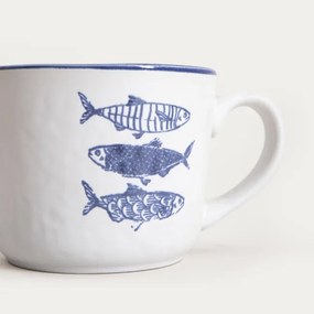 Hrnček NILGI biely / modrý 773808 400 ml