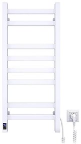 Kúpeľňový rebríkový radiátor s termostatom AVANGARD 251W/230V 80,6 cm IP44 biely, pravostranné prevedenie