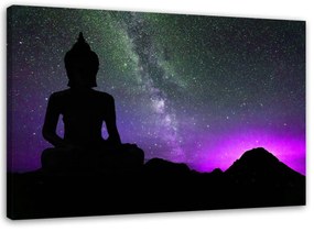 Obraz na plátně Buddhova polární záře - 90x60 cm