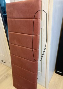 AKCIA Čalúnená posteľ COMFINO VELVET s prístelkou 120x200 cm ružová II. akosť