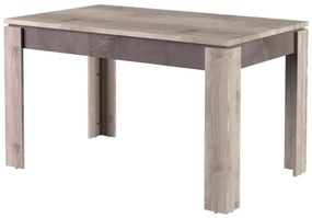 Jedálenský rozkladací stôl, gaštan nairobi/onyx, 130-175x80 cm, JESI