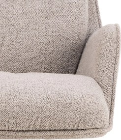 Béžové otočné kreslo z textílie buklé Bosley – Actona