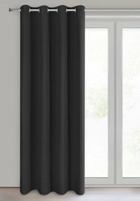 ZÁVES NA KRÚŽKOCH ADARI 140X250 CM ČIERNA