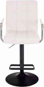 LuxuryForm DESIGN Barová stolička VERONA na čiernom tanieri - biela