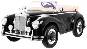 Mercedes Benz 300S Retro pre deti + diaľkové ovládanie + EVA + free Start + LED MP3 - čierne