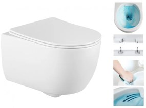 Závesný set GEBERIT Duofix Basic+ WC CARMEN Rimless 49 x 37 cm + pomaly padajúca doska Slim, biela, 3388XX00+39040100