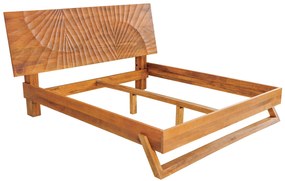 Dizajnová posteľ Zorpi 180x200cm masívne mangové drevo / hnedá