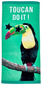 Zelená bavlnená plážová osuška 76x160 cm Toucan Do It – Catherine Lansfield