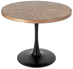Okrúhly stôl LINO priemer 100 cm - rôzne farebné prevedenia orech - čierna