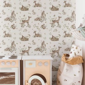 Tapeta jelenia lúka šedá 280×50 cm