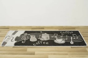 Protišmykový kuchynský koberec/ behúň Flex 951/80 Káva grafitový