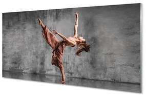 Sklenený obraz Žena dlhé vlasy tanec 125x50 cm