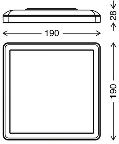 Briloner 7153-416 - LED Stropné svietidlo SLIM LED/12W/230V
