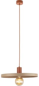 Luster na lanku SILA 1xE27/15W/230V pr. 40 cm béžová/tehlová