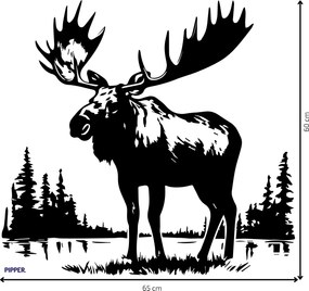 PIPPER. Textilná nálepka na stenu "Los"