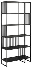 Čierna knižnica v dekore kameňa 85x185 cm Strington – Actona