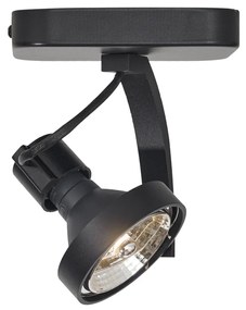 Dizajnový stropný reflektor čierny GU10 70 mm otočný a naklápací - Vo