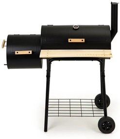 Veľký záhradný gril - 2 v 1 udiareň, teplomer + grilovacie príslušenstvo MODERNHOME - JY-061
